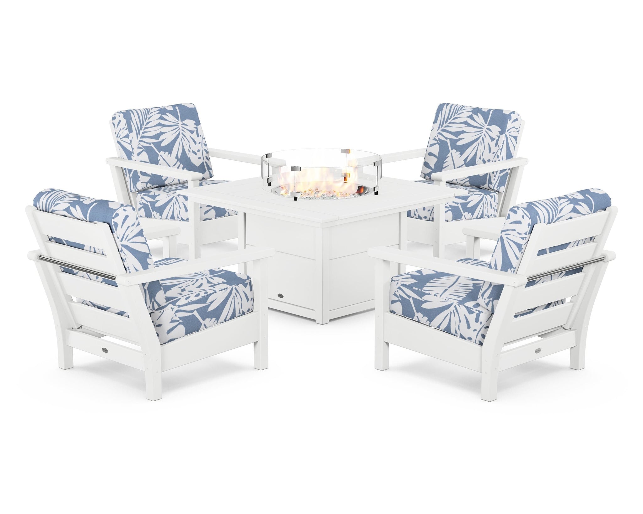 Harbour 5-Piece Conversation Set with Fire Pit Table