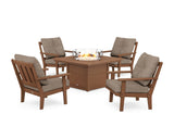 Oxford 5-Piece Deep Seating Set with Fire Pit Table