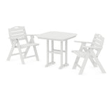 Nautical Folding Lowback Chair 3-Piece Dining Set