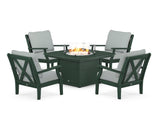 Braxton 5-Piece Deep Seating Conversation Set with Fire Pit Table