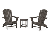 Nautical 3-Piece Curveback Adirondack Set