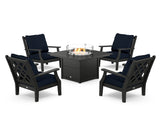 Wovendale 5-Piece Deep Seating Set with Fire Pit Table