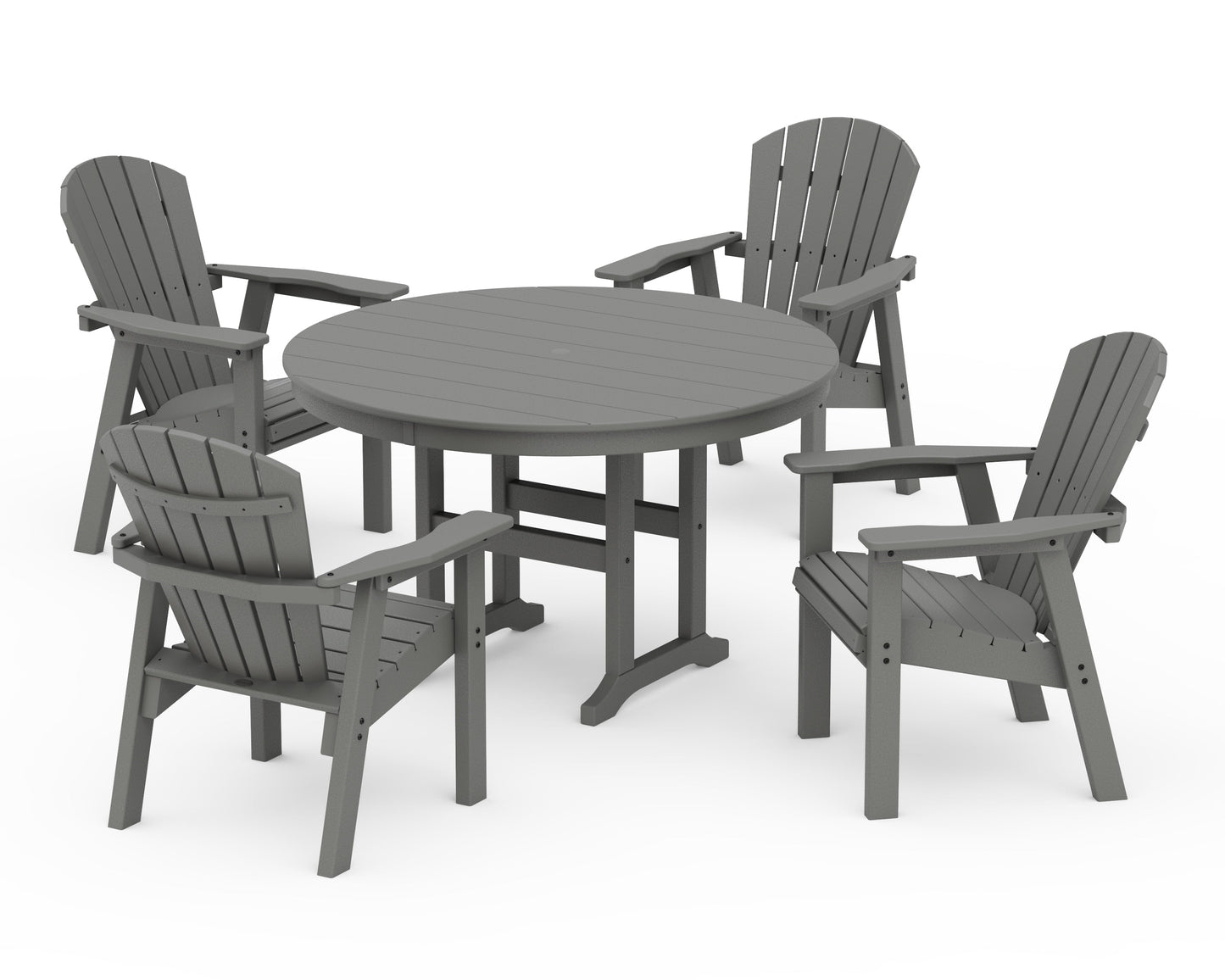 Seashell 5-Piece Round Farmhouse Dining Set