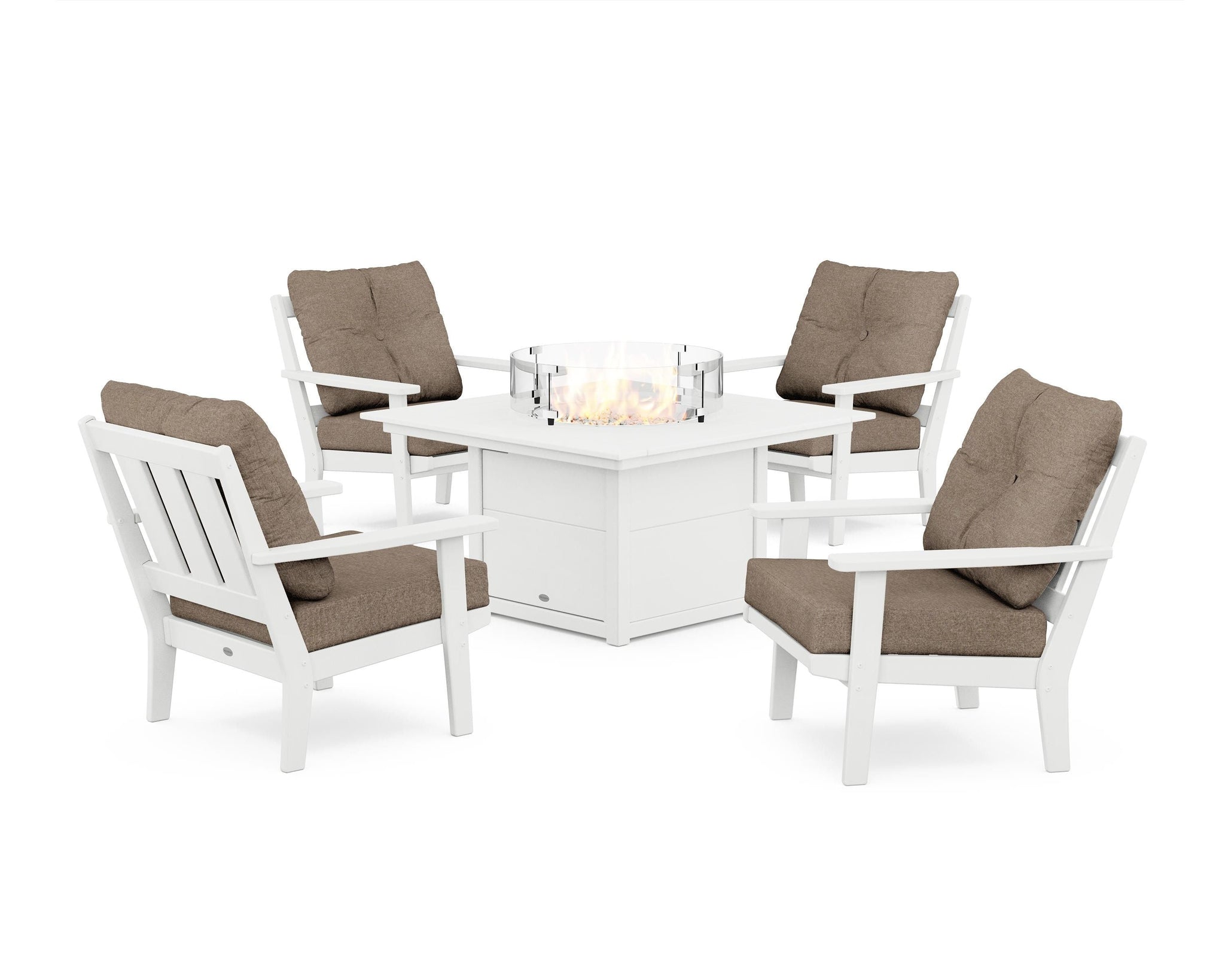 Oxford 5-Piece Deep Seating Set with Fire Pit Table