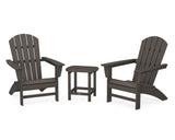 Nautical 3-Piece Adirondack Set with South Beach 18" Side Table
