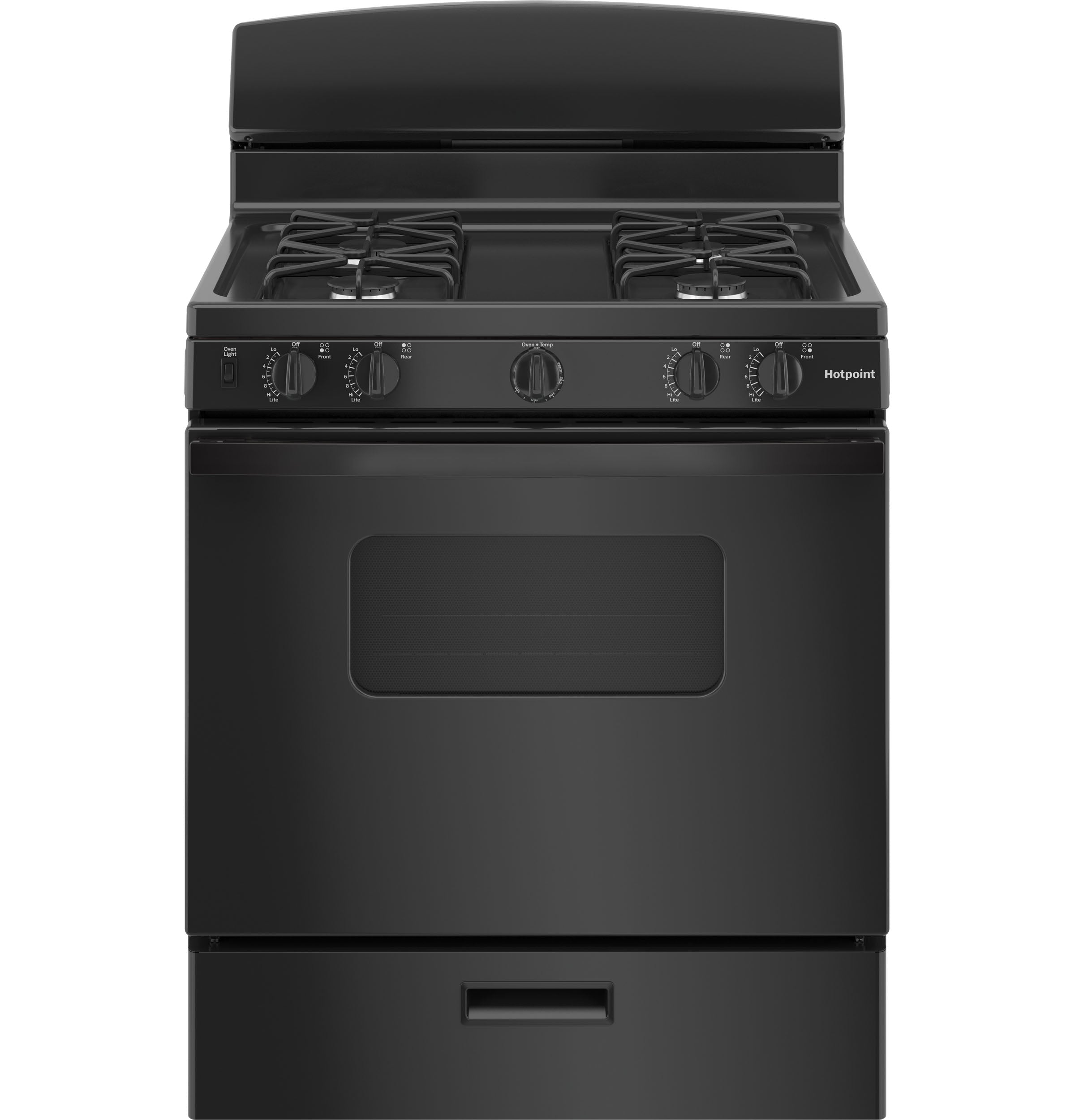 Hotpoint® 30" Free-Standing Front Control Gas Range