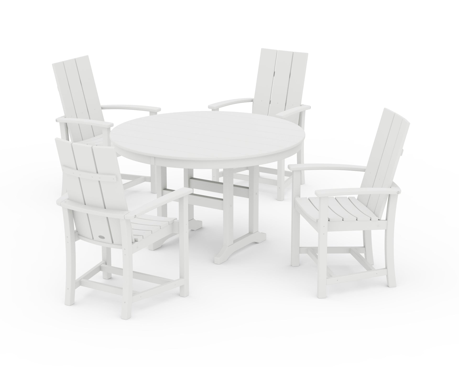 Modern Adirondack 5-Piece Round Farmhouse Dining Set