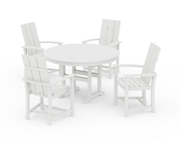 Modern Adirondack 5-Piece Round Farmhouse Dining Set