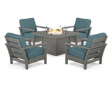Harbour 5-Piece Conversation Set with Fire Pit Table