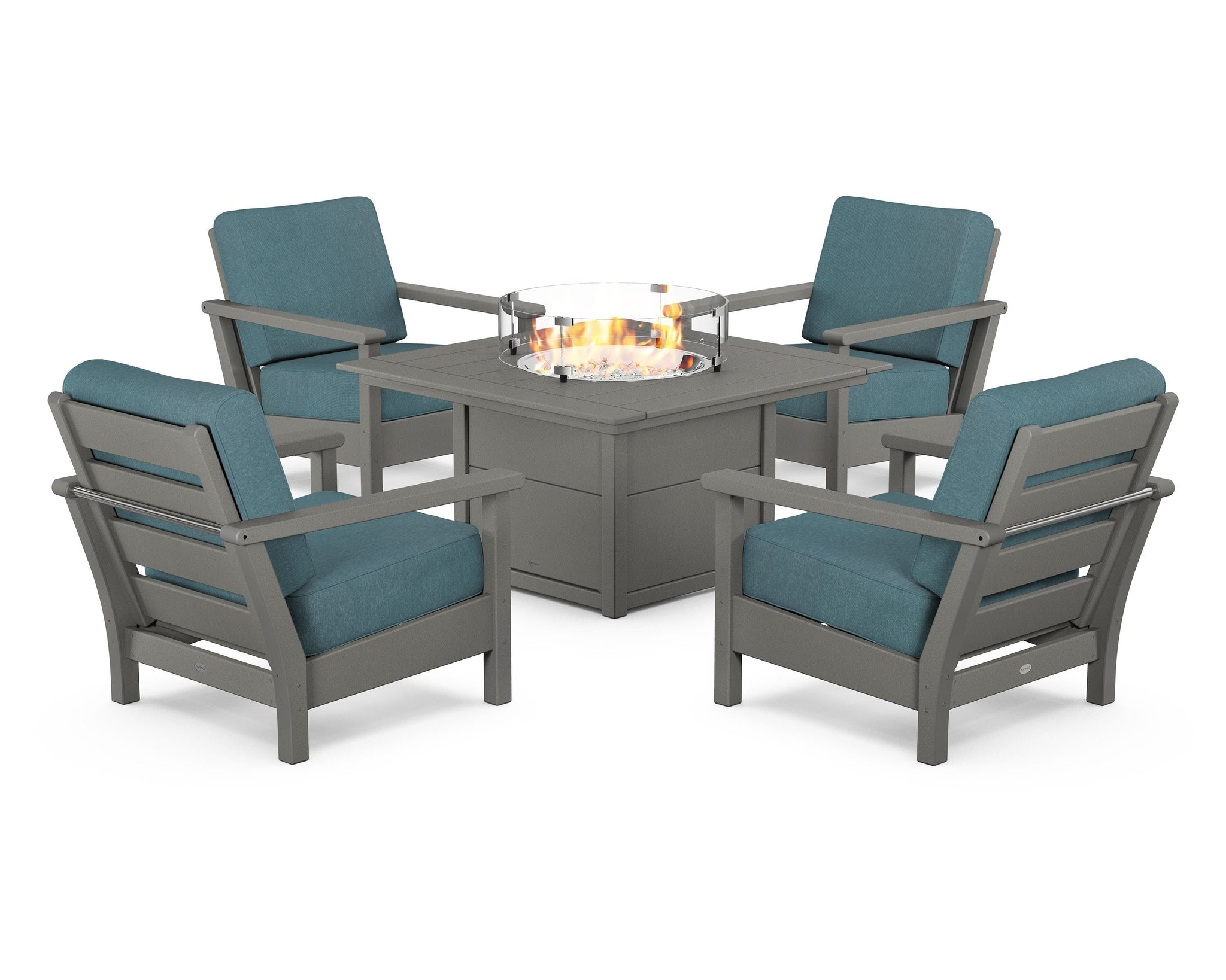 Harbour 5-Piece Conversation Set with Fire Pit Table