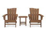 Wave 3-Piece Adirondack Chair Set