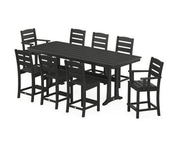Lakeside 9-Piece Counter Set with Trestle Legs