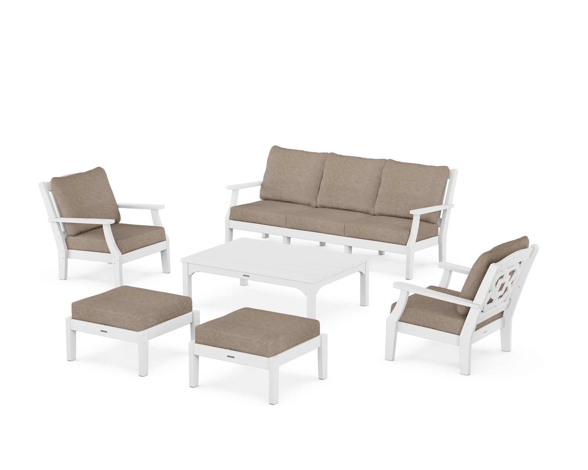 Chinoiserie 6-Piece Lounge Sofa Set