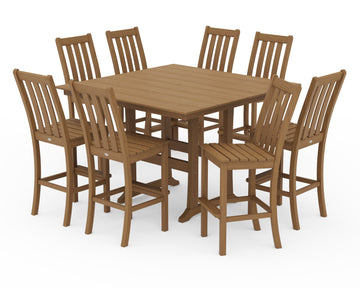 Vineyard 9-Piece Farmhouse Trestle Bar Set