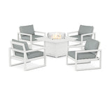 EDGE Sectional 5-Piece Deep Seating Set with Fire Pit Table