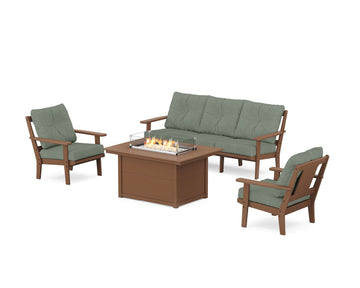Prairie Deep Seating Fire Pit Table Set