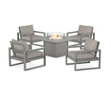 EDGE Sectional 5-Piece Deep Seating Set with Fire Pit Table