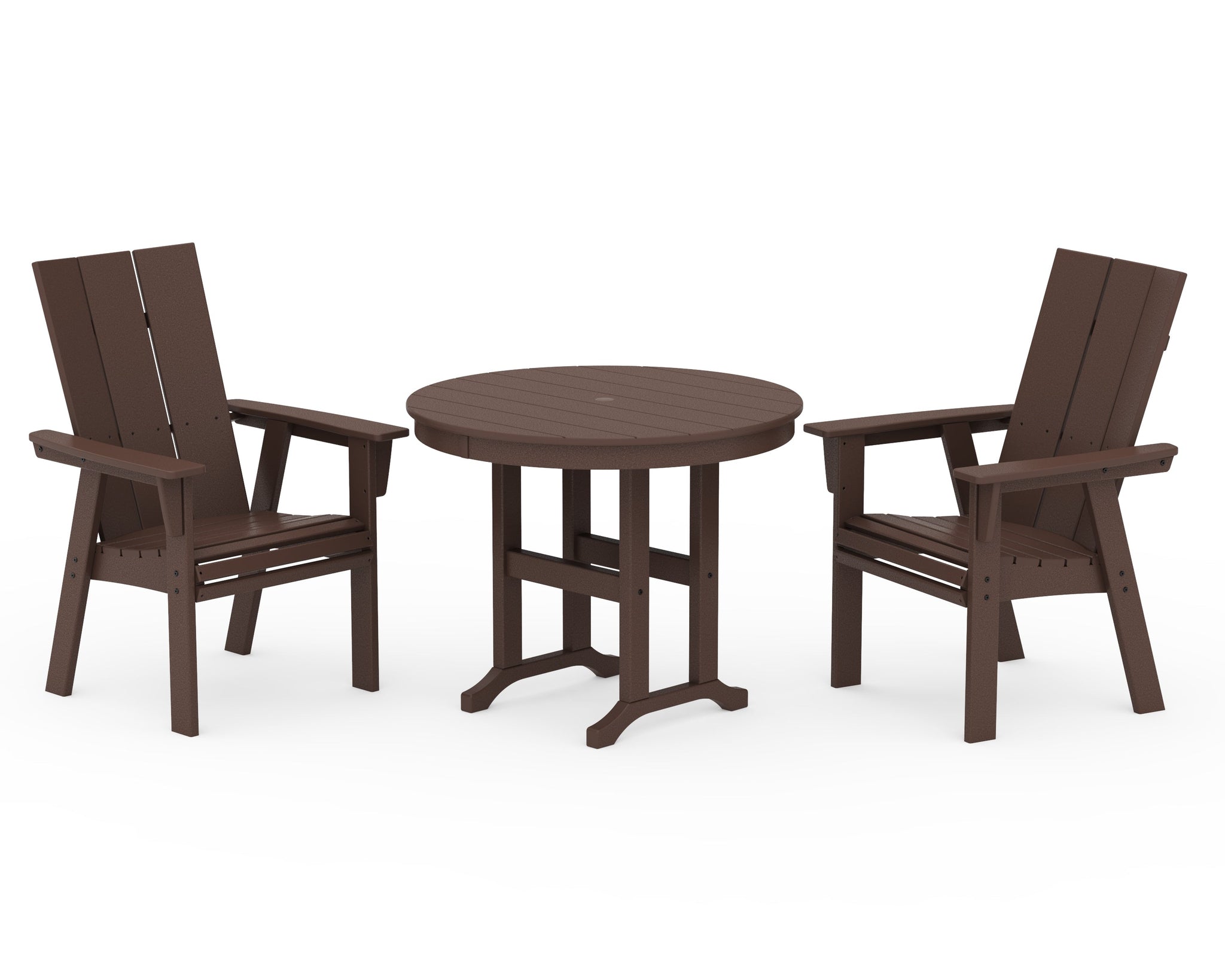 Modern Adirondack 3-Piece Round Dining Set
