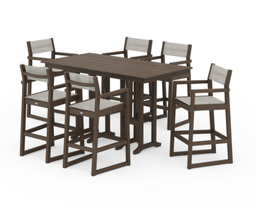 EDGE Sling Arm Chair 7-Piece Farmhouse Bar Set
