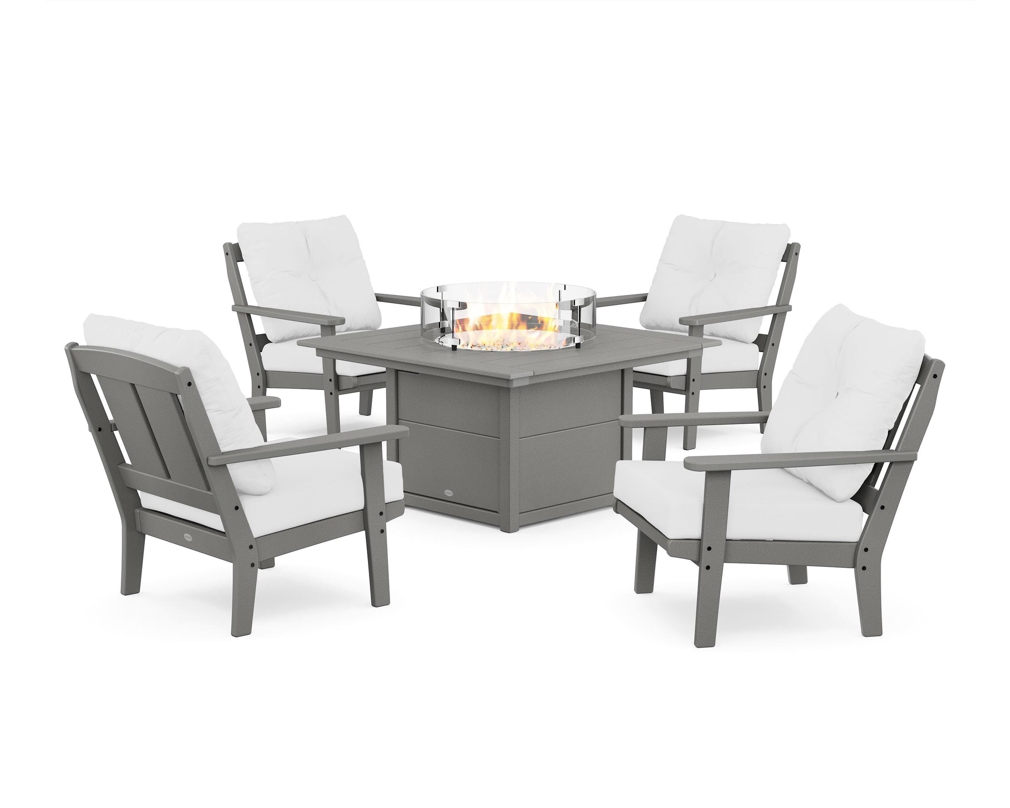 Mission 5-Piece Deep Seating Set with Fire Pit Table