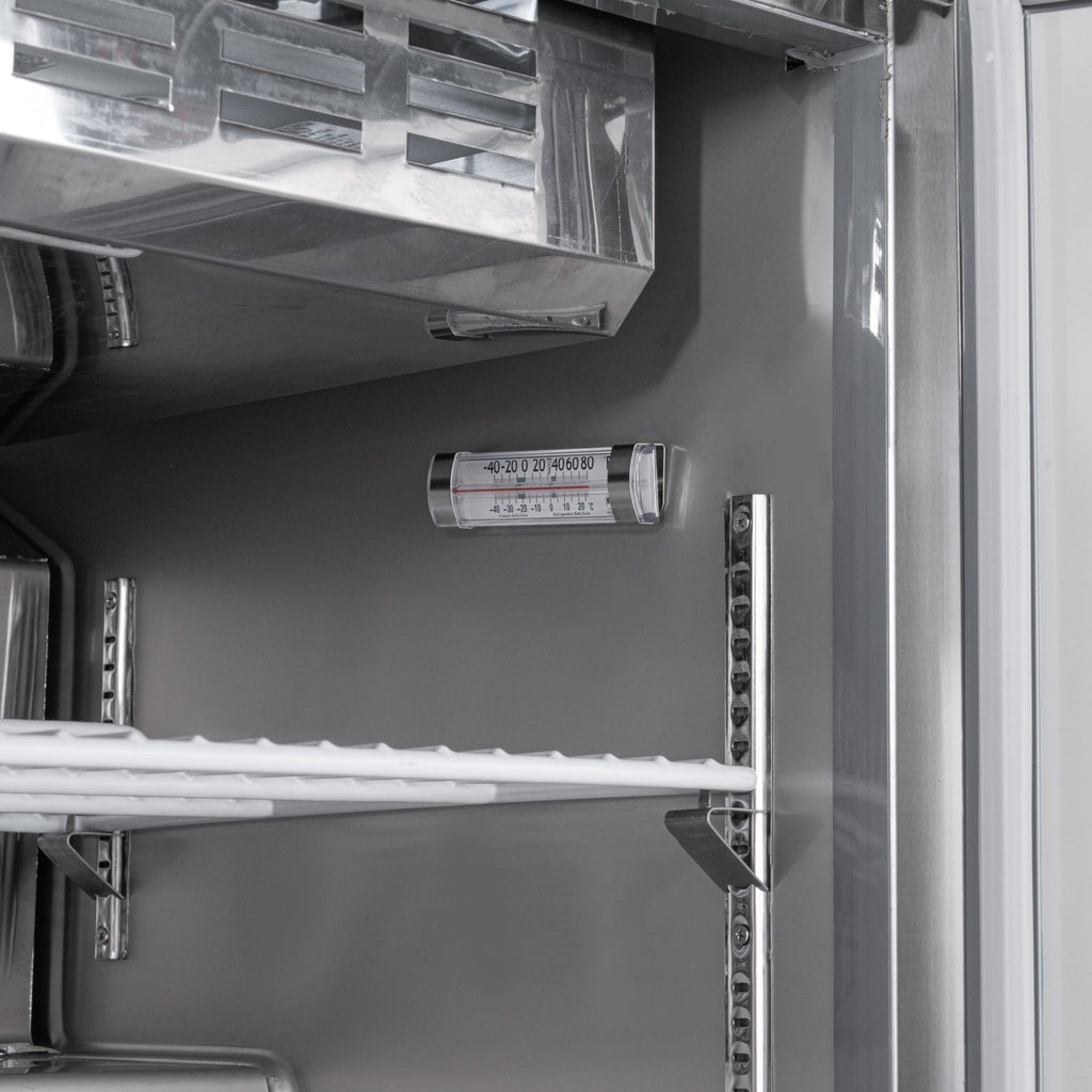 36 in. Commercial Refrigerated Prep Station Cold Table, Stainless-Steel Refrigerator with 6-Pan (Not Included) with Cover Capacity and Two Adjustable Shelves