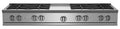 BLUESTAR  60" Nova (RNB) Range Top - (8) Burners with 12" Griddle - Stainless Steel (RGTNB608GV2PLT)
