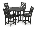 Wovendale 5-Piece Farmhouse Counter Set with Trestle Legs