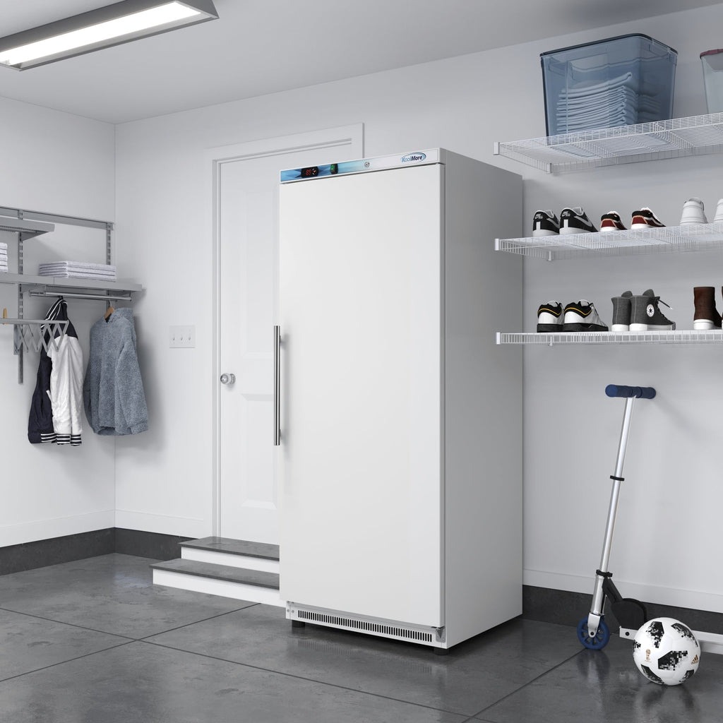 21 Cu. ft. Commercial Reach-in Freezer in White Manual Defrost
