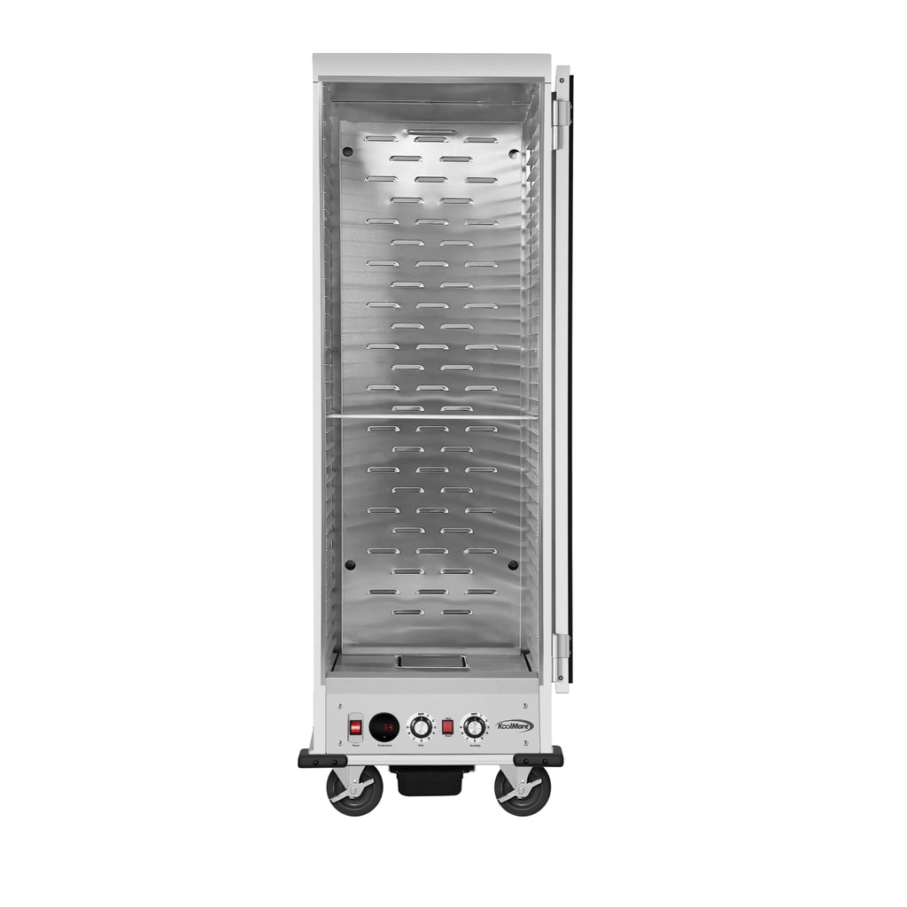 33 in. Commercial Insulated Heated Holding/Proofing Cabinet with Glass Door and 36-Pan Capacity in Silver