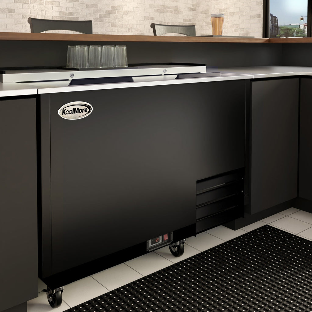 50 in. Commercial Glass Froster in Black Steel, ETL Listed, 14 cu. ft.
