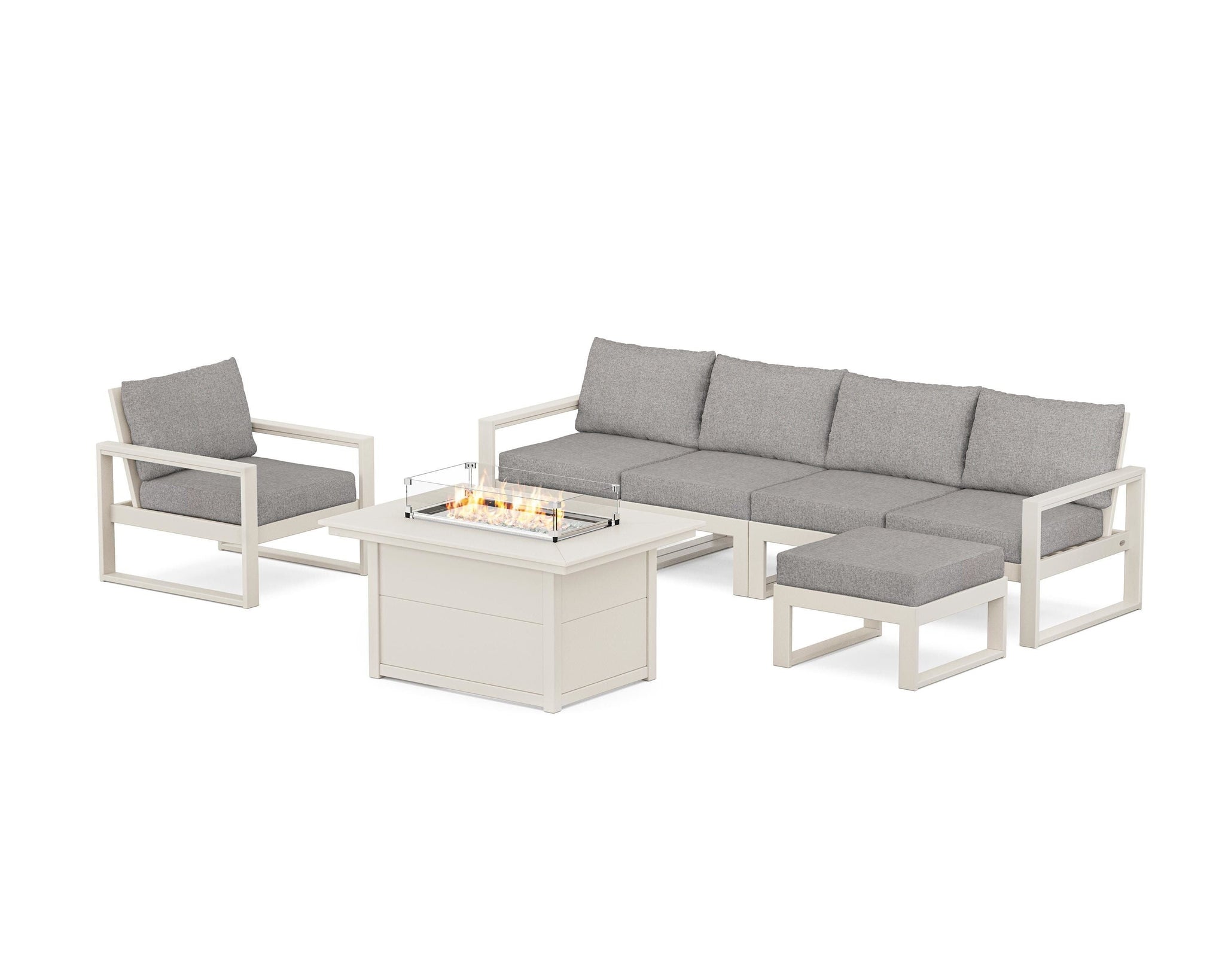 EDGE Sectional Lounge and Fire Pit Set