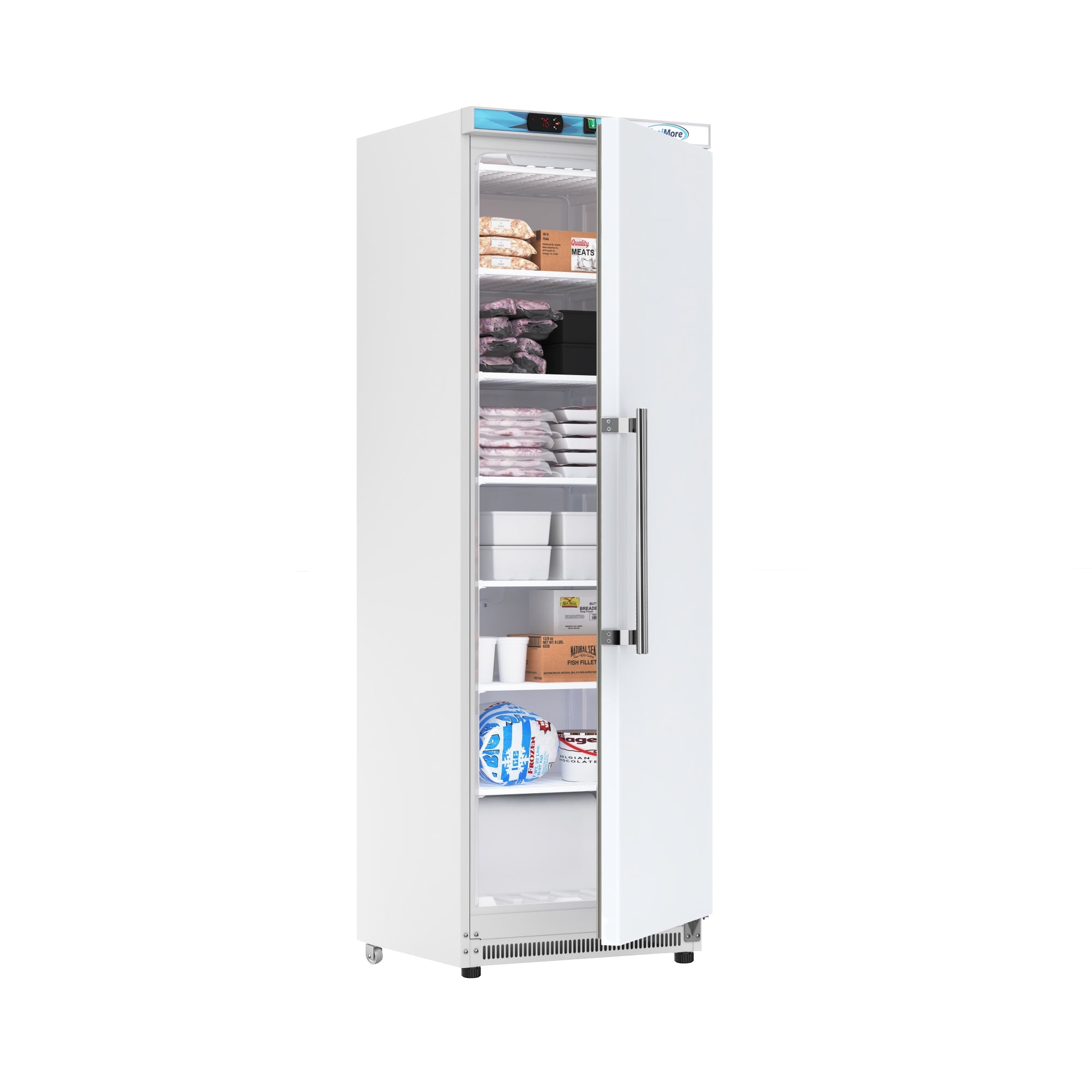 12 Cu. ft. Commercial Reach in Freezer in White Manual Defrost