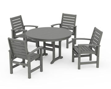 Signature 5-Piece Round Farmhouse Dining Set
