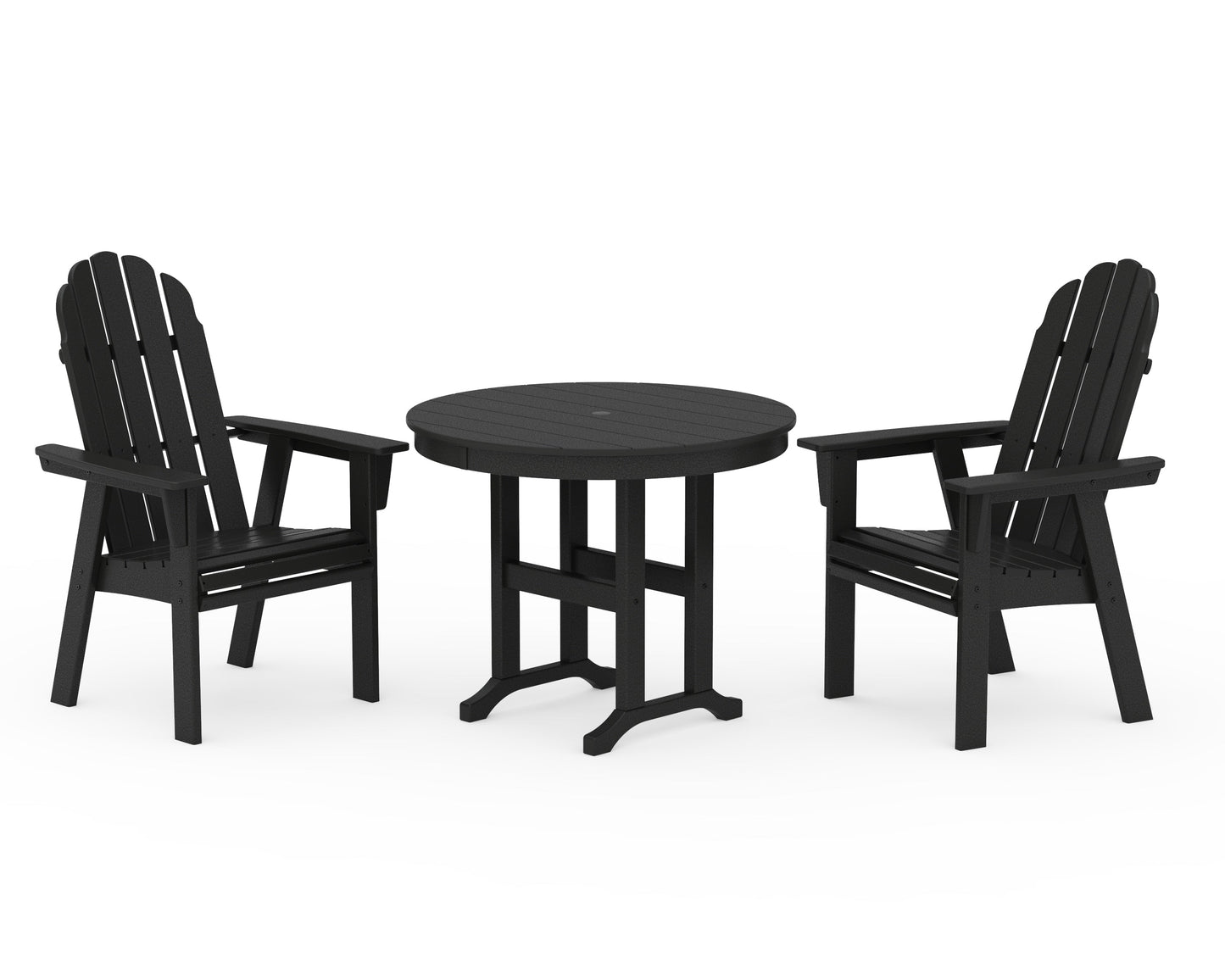 Vineyard Adirondack 3-Piece Round Dining Set