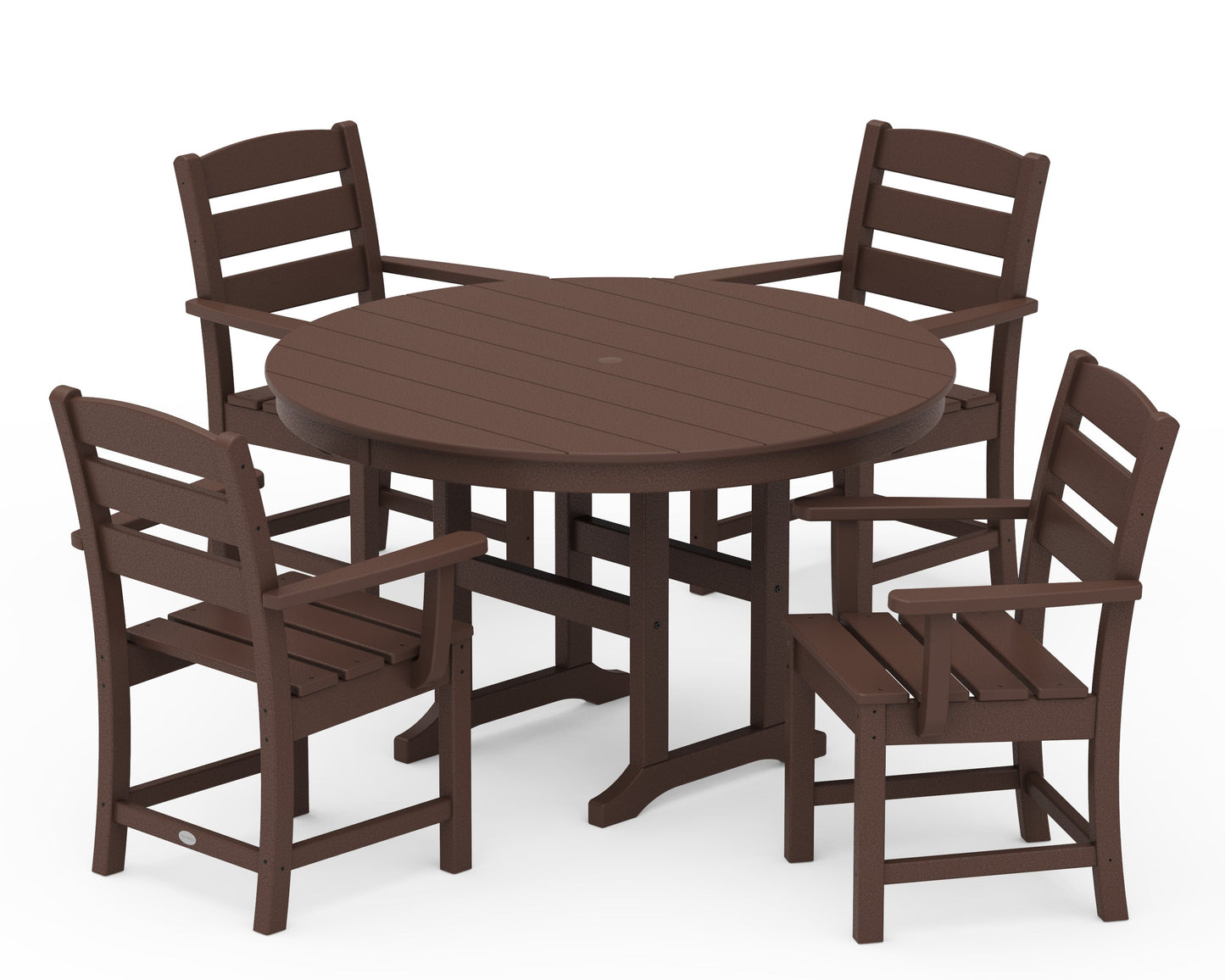 Lakeside 5-Piece Round Farmhouse Dining Set