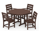 Lakeside 5-Piece Round Farmhouse Dining Set