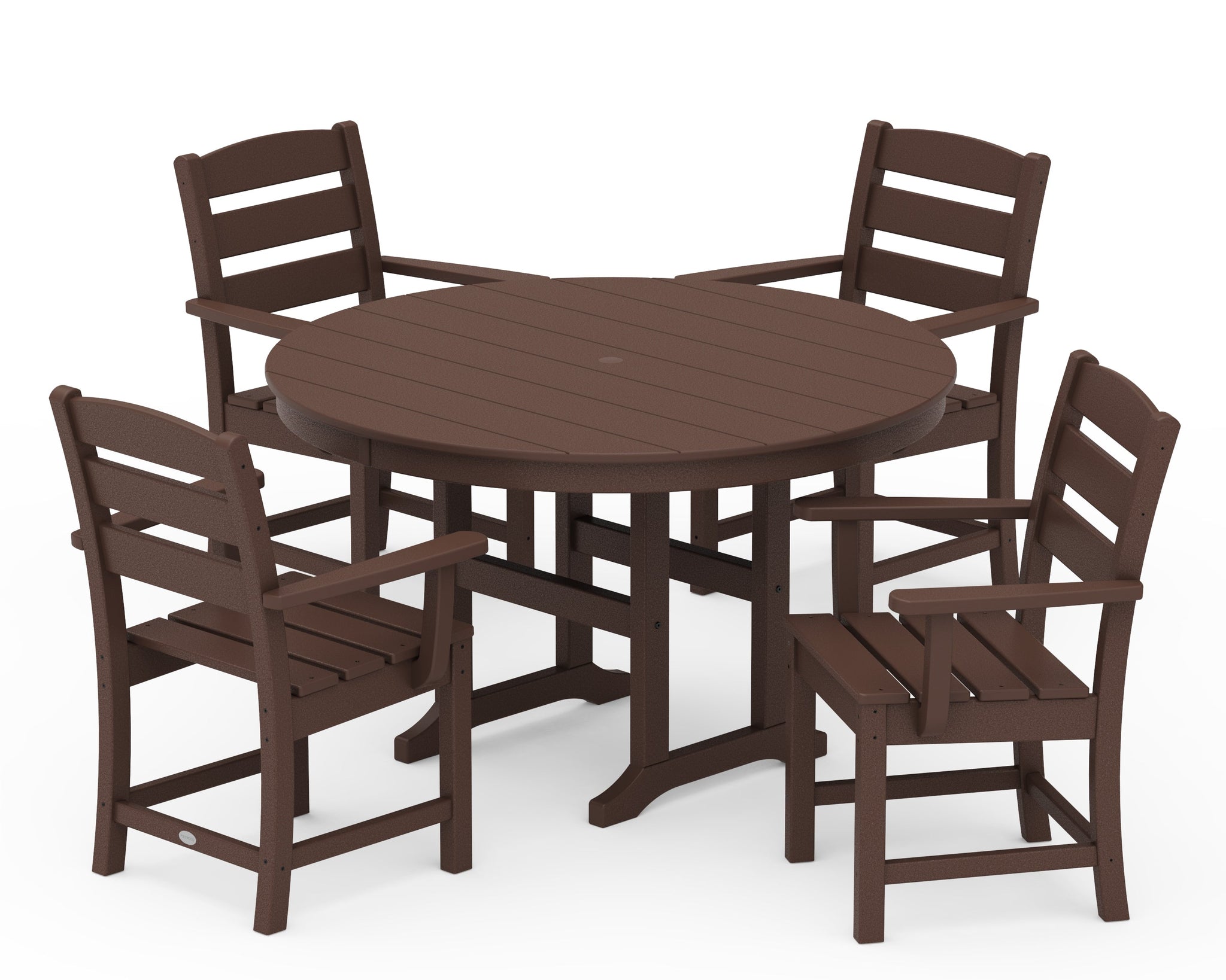 Lakeside 5-Piece Round Farmhouse Dining Set