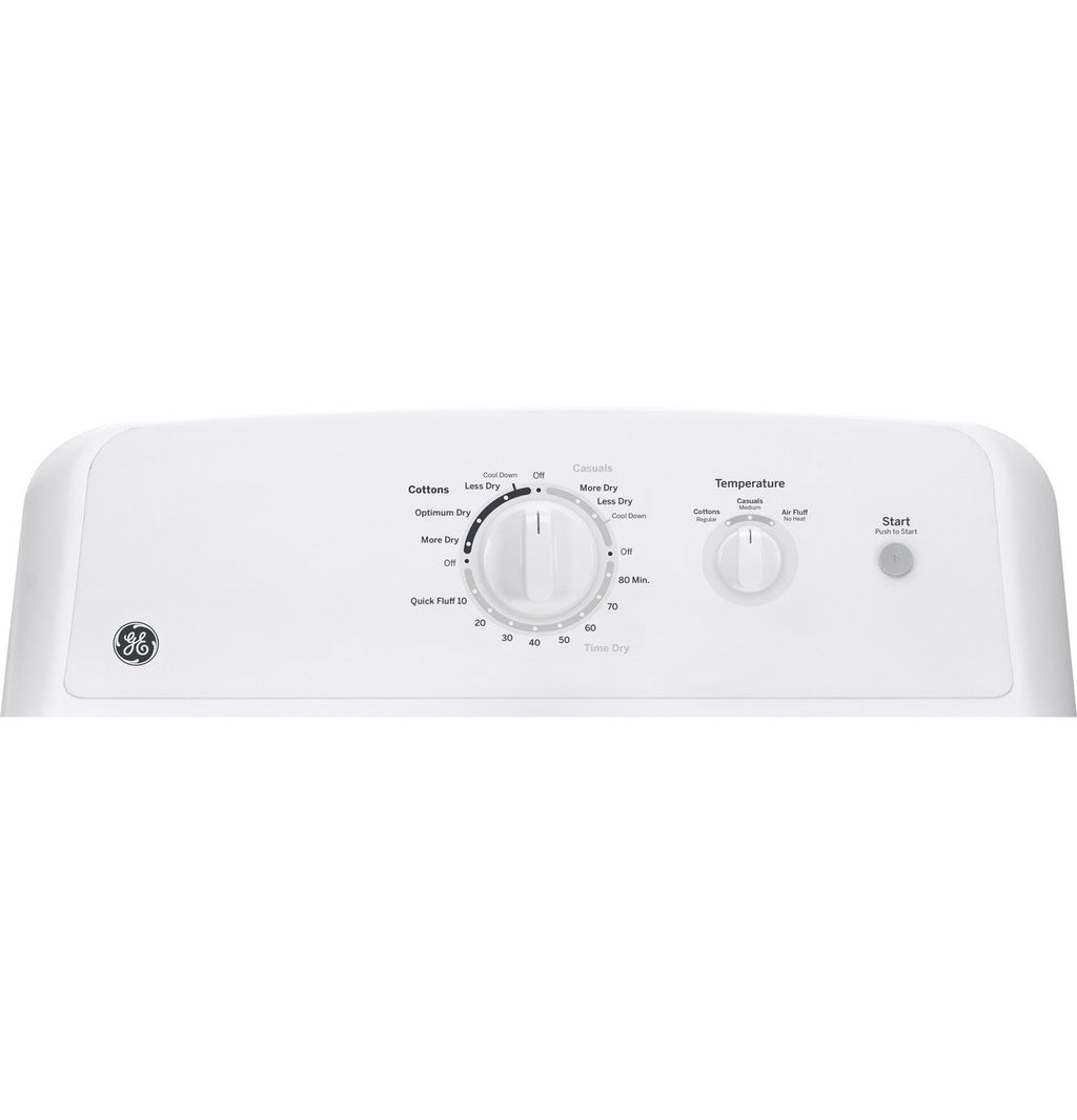 GE 6.2 cu. ft. Capacity Electric Dryer with Up To 120 ft. Venting and Shallow Depth