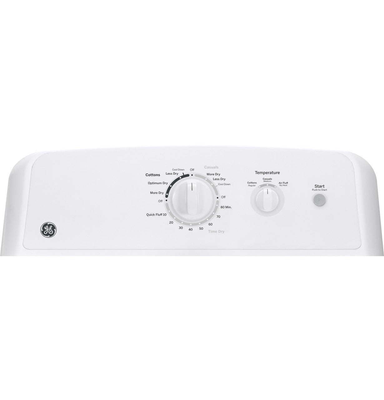 GE 6.2 cu. ft. Capacity Electric Dryer with Up To 120 ft. Venting and Shallow Depth