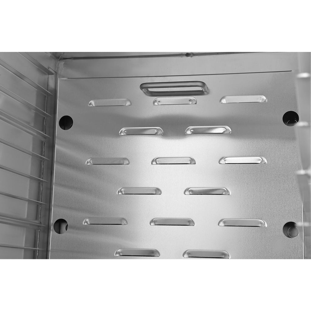 33 in. Commercial Insulated Half-Size Heated Holding Proofing Cabinet with 12-Pan Capacity and Glass Door in Silver