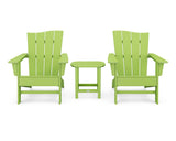 Wave 3-Piece Adirondack Chair Set