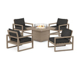EDGE Sectional 5-Piece Deep Seating Set with Fire Pit Table