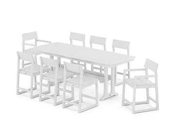 EDGE 9-Piece Counter Set with Trestle Legs