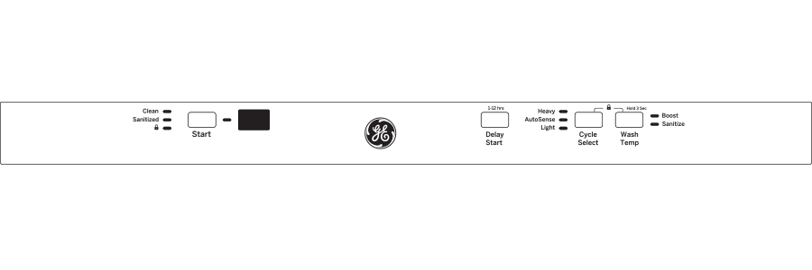 GE GE® ENERGY STAR® ADA Compliant Stainless Steel Interior Dishwasher with Sanitize Cycle