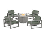 EDGE Sectional 5-Piece Deep Seating Set with Fire Pit Table
