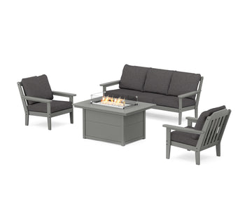 Cottage Deep Seating Fire Pit Table Set