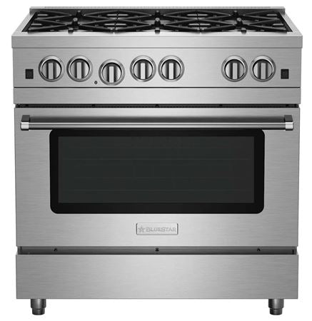 BLUESTAR  36" Culinary Series (RCS) Open Burner Range - (6) Burners - Stainless Steel (RCS36SBV2PLT)