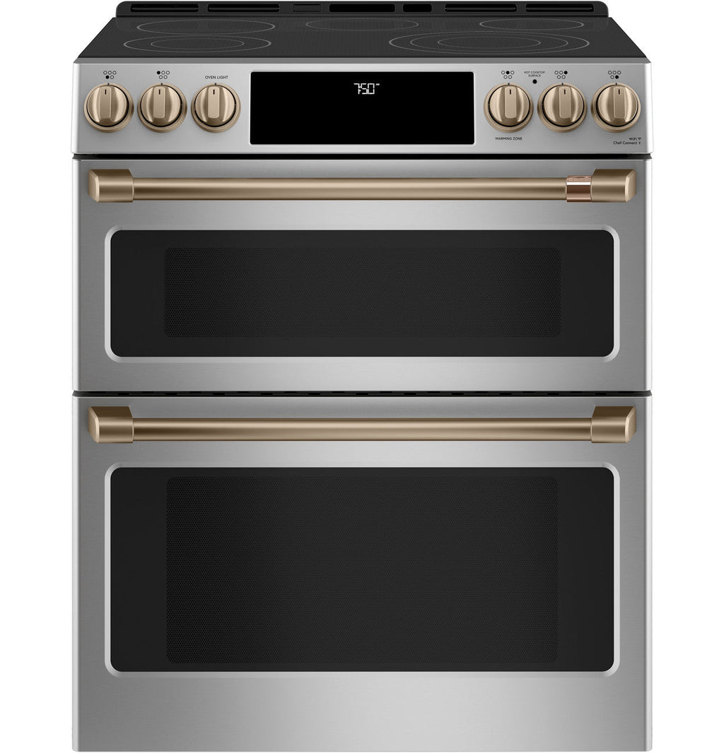 CAFÉ™ 30" Smart Slide-In, Front-Control, Radiant and Convection Double-Oven Range