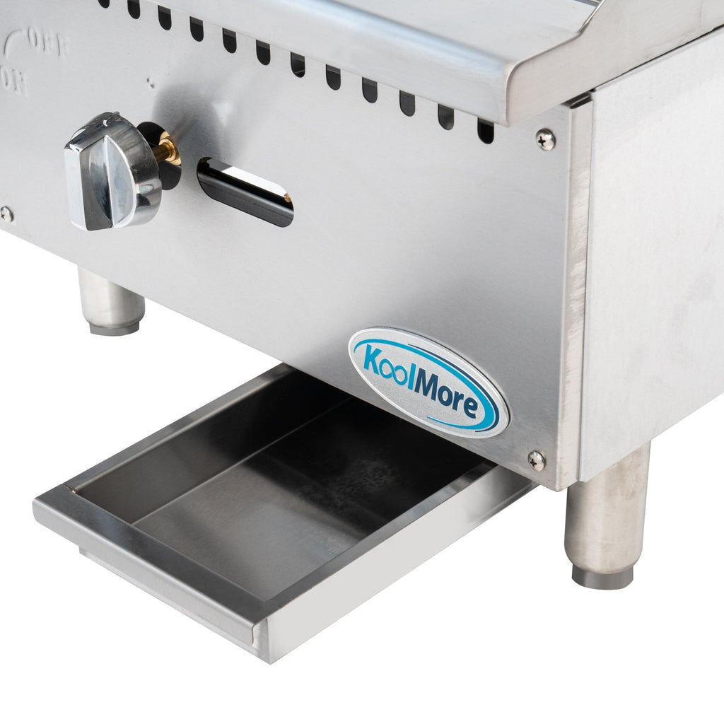 18 in. Natural Gas 1-Burner Griddle with 30,000 BTU in Stainless-Steel