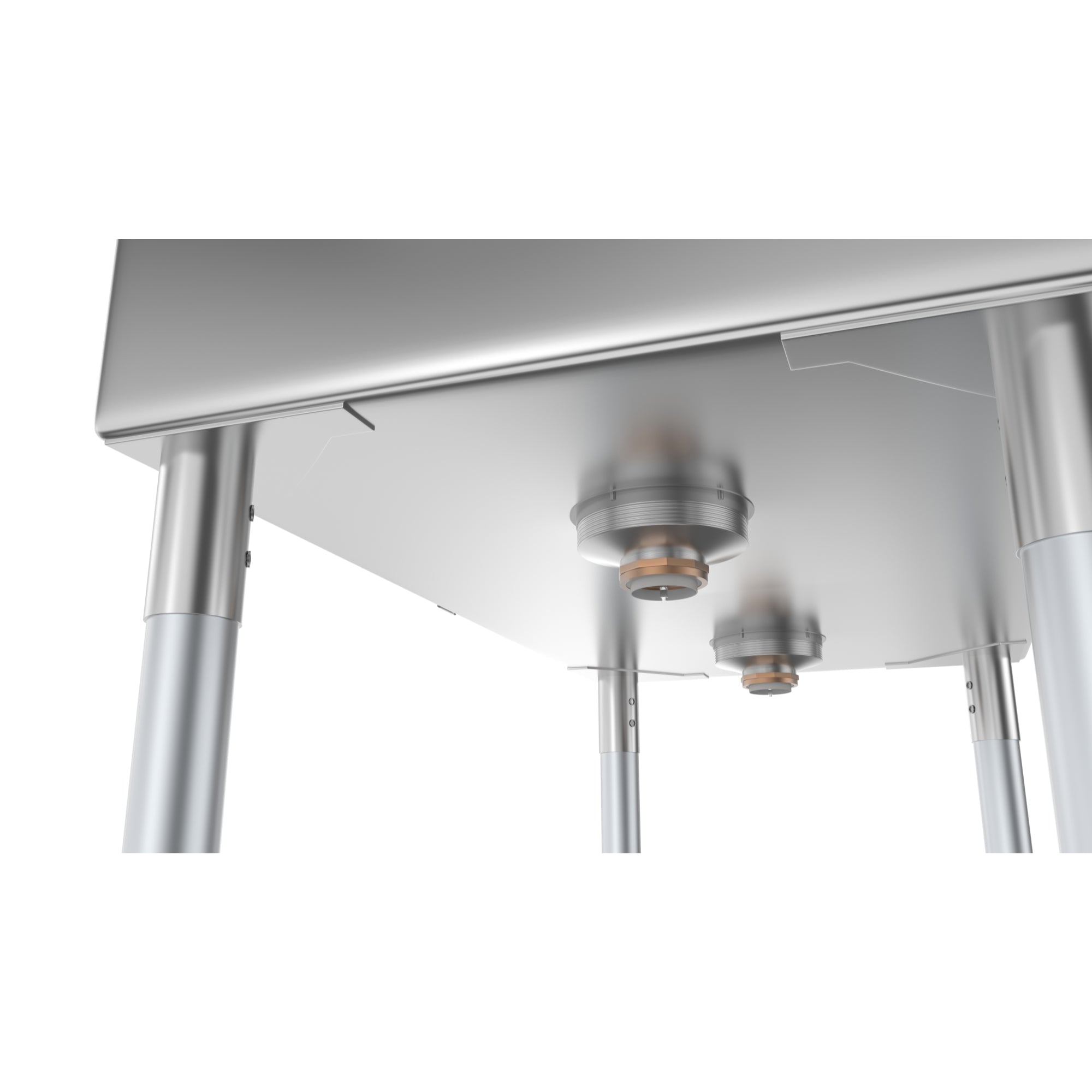 52 in. Two Compartment Stainless Steel Commercial Sink with 2 Drainboards, Bowl Size 14"x 16"x 11"